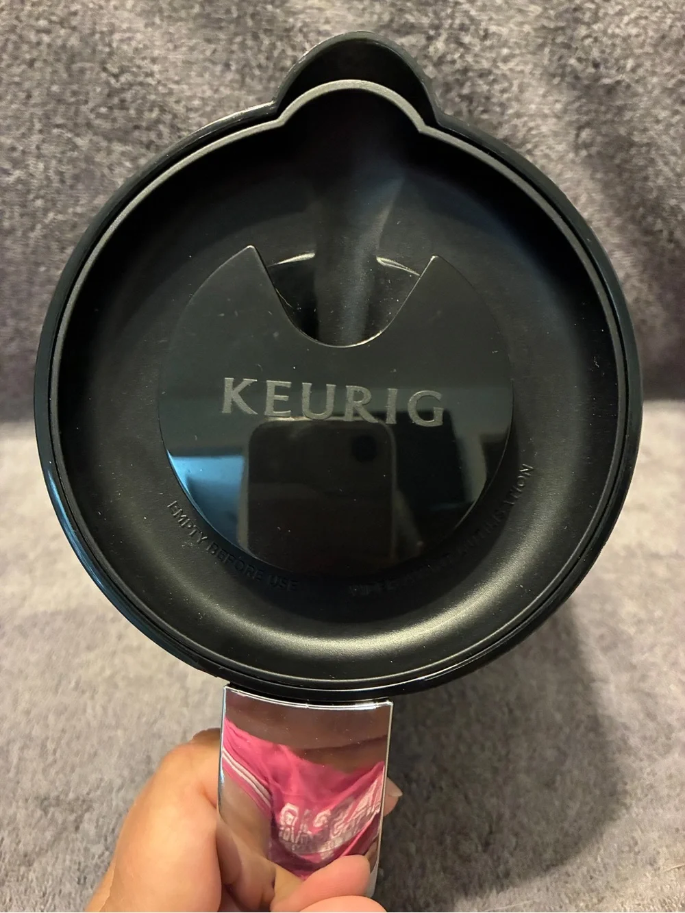 Keurig 2.0 Replacement Black/Chrome Coffee Pot K-Carafe Lid 32oz 1 Quart